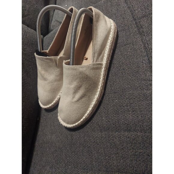 Old Navy Womens Canvas Espadrille Flats Natural Linen Size 9 NWOT Y2K Summer - Picture 5 of 11